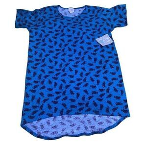 🦄3/$25🦄 Lularoe Gracie Size 14 Blue Fish Design